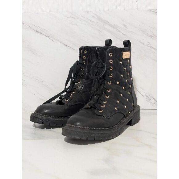 Bebe Women’s Quilted Combat Booties with Studs - Size 7 - Picture 5 of 10